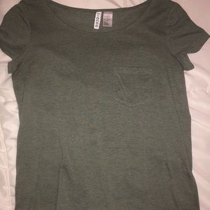 Green T-shirt.